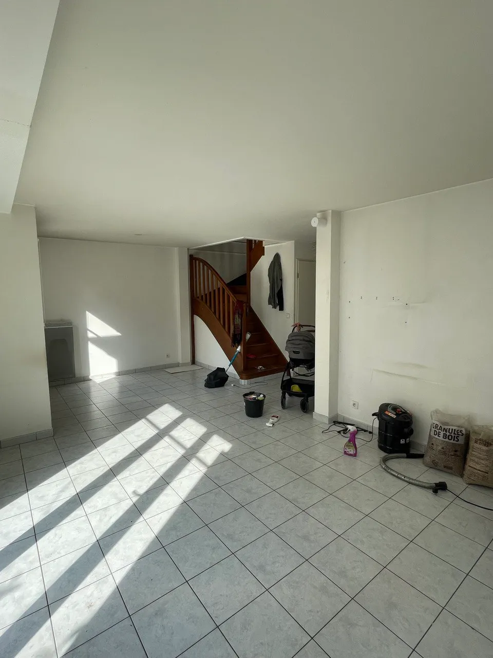 Avant travaux : l'entrée et le séjour