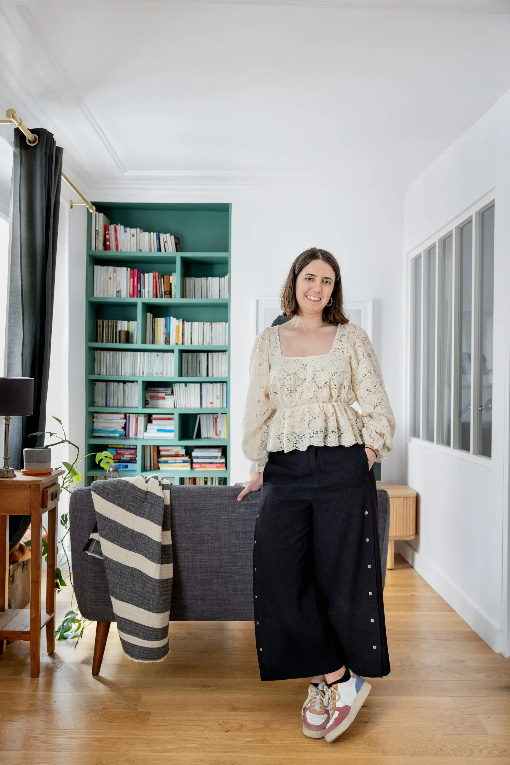 Claire Kretz, architecte d'intérieur sur un chantier